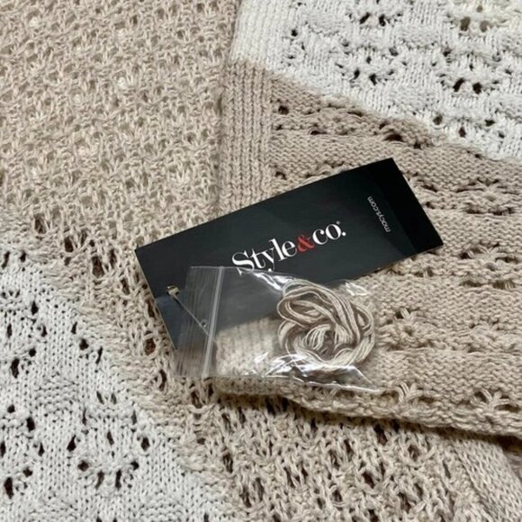 Style & Co Women's Open Front Cardigan Medium 3/4 Sleeve Knit Cover Up $69 NWT - Picture 11 of 13